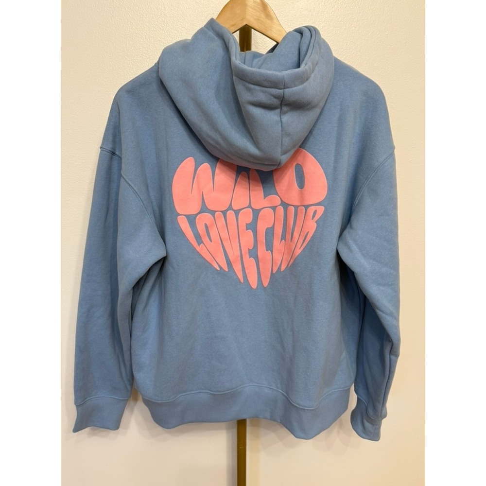 Wilo The Label, Love Club Hoodie, Blue, Small, Excellent, MSRP $88